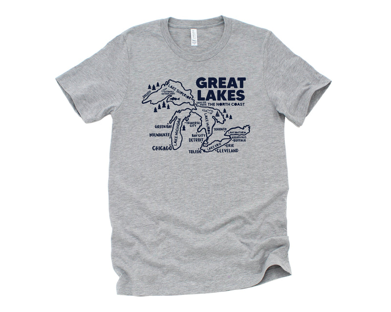 Great Lakes Map T-Shirt