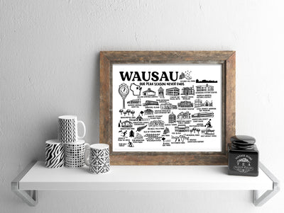 Wausau Map Print
