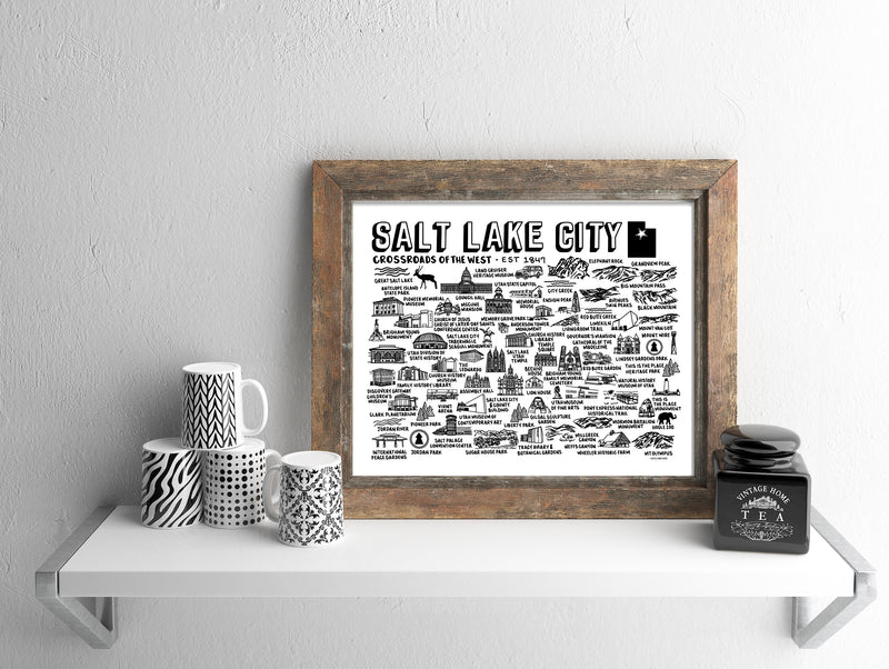 Salt Lake City Map Print