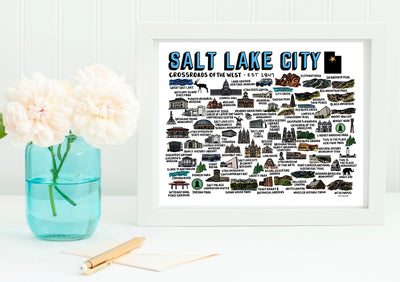 Salt Lake City Map Print