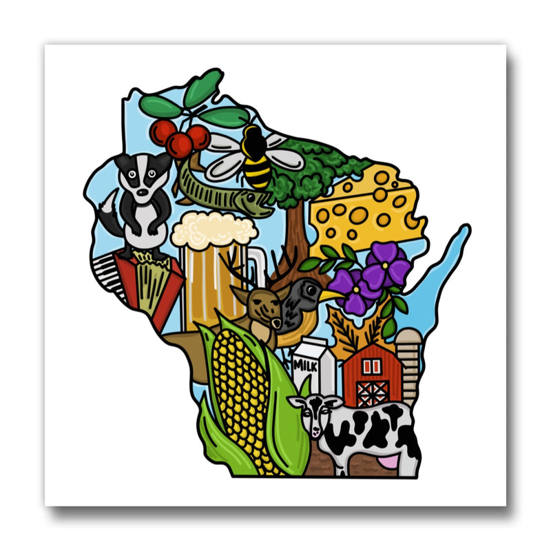 Wisconsin  Insignia Magnet