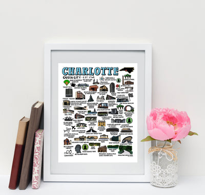 Charlotte Map Print