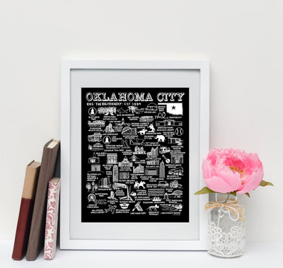 Oklahoma City Map Print