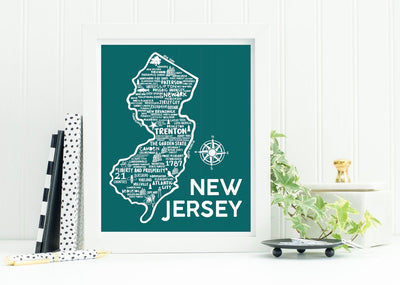 New Jersey Map Print
