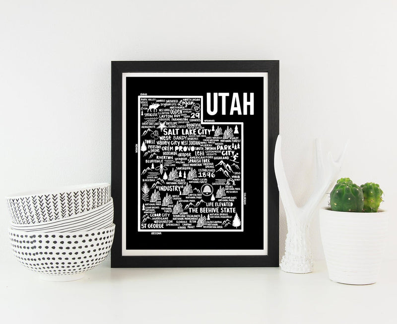 Utah Map Print