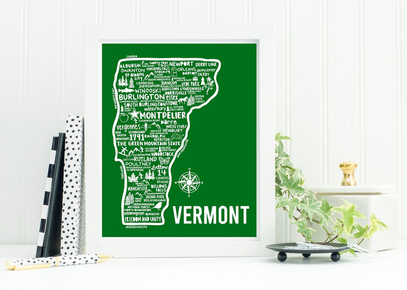 Vermont Map Print