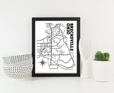 Brecksville Ohio Map Print