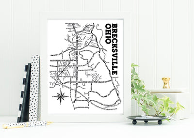 Brecksville Ohio Map Print