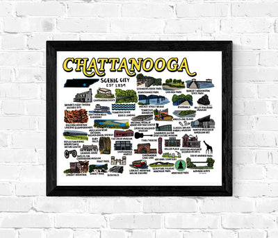 Chattanooga Map Print