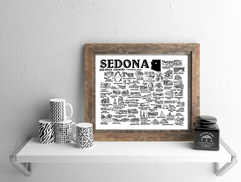 Sedona Map Print