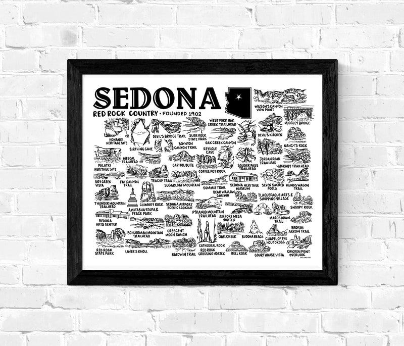 Sedona Map Print
