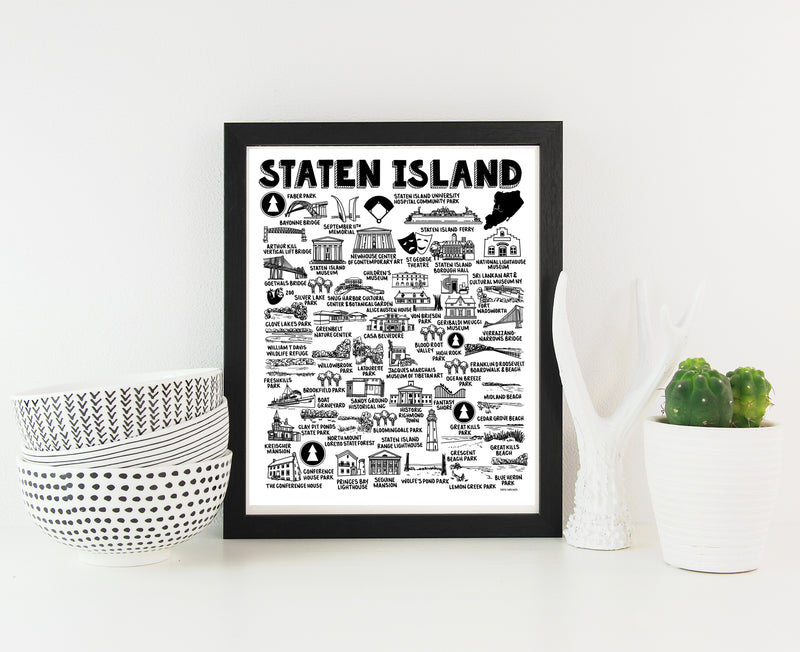 Staten Island New York Map Print