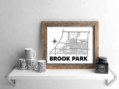 Brook Park Ohio Map Print