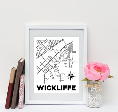 Wickliffe Ohio Map Print