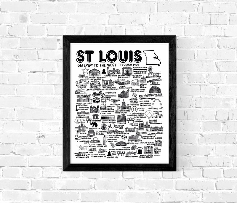 St Louis Map Print
