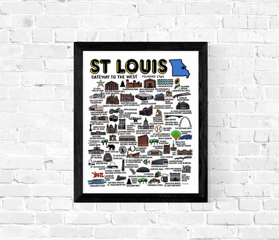 St Louis Map Print