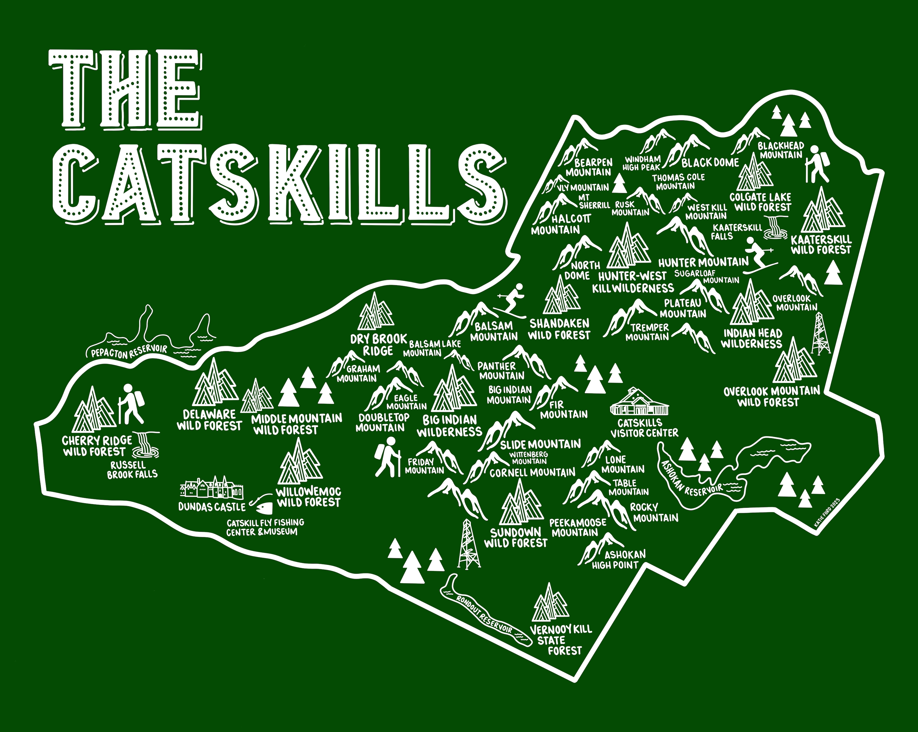 catskill mountains map