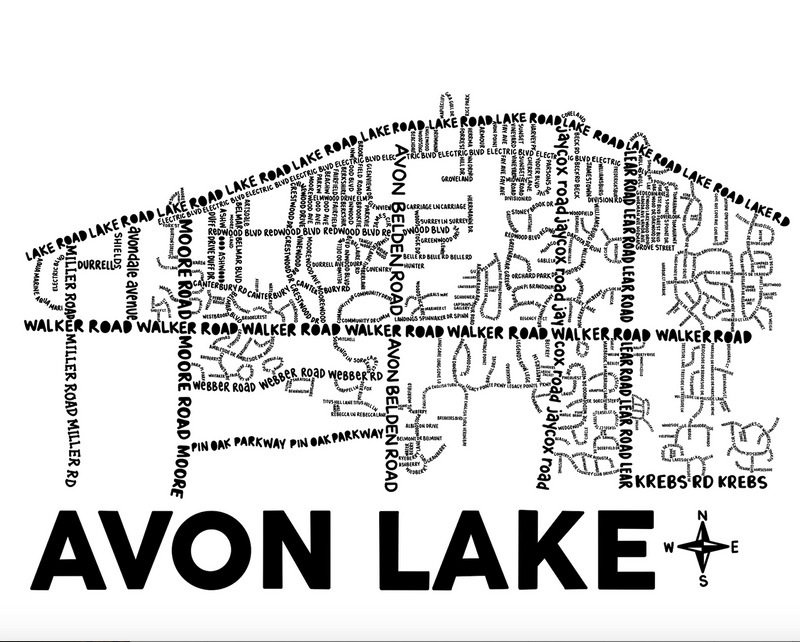 Avon Lake Ohio Map Print
