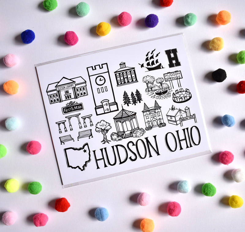 Hudson Ohio Map Print