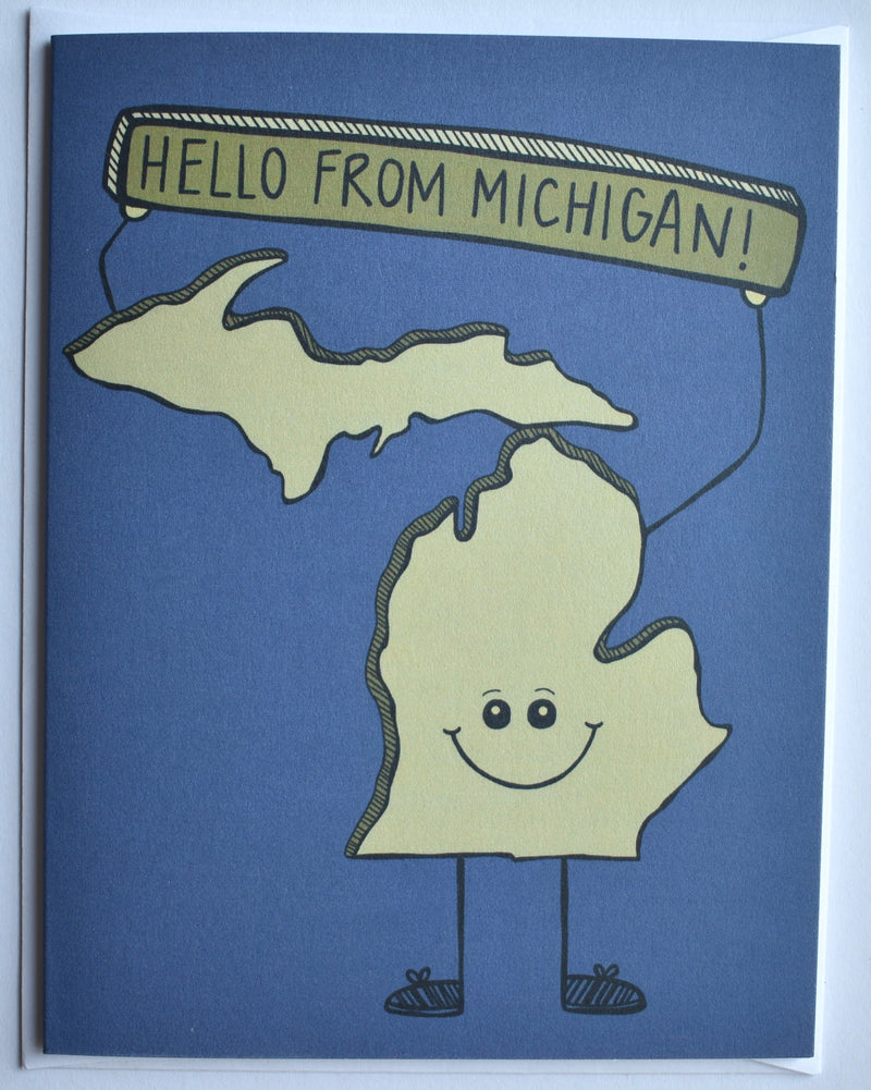 Hello From Michigan Card
