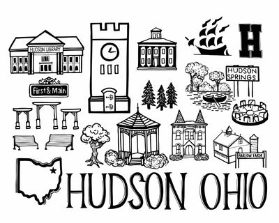 Hudson Ohio Map Print