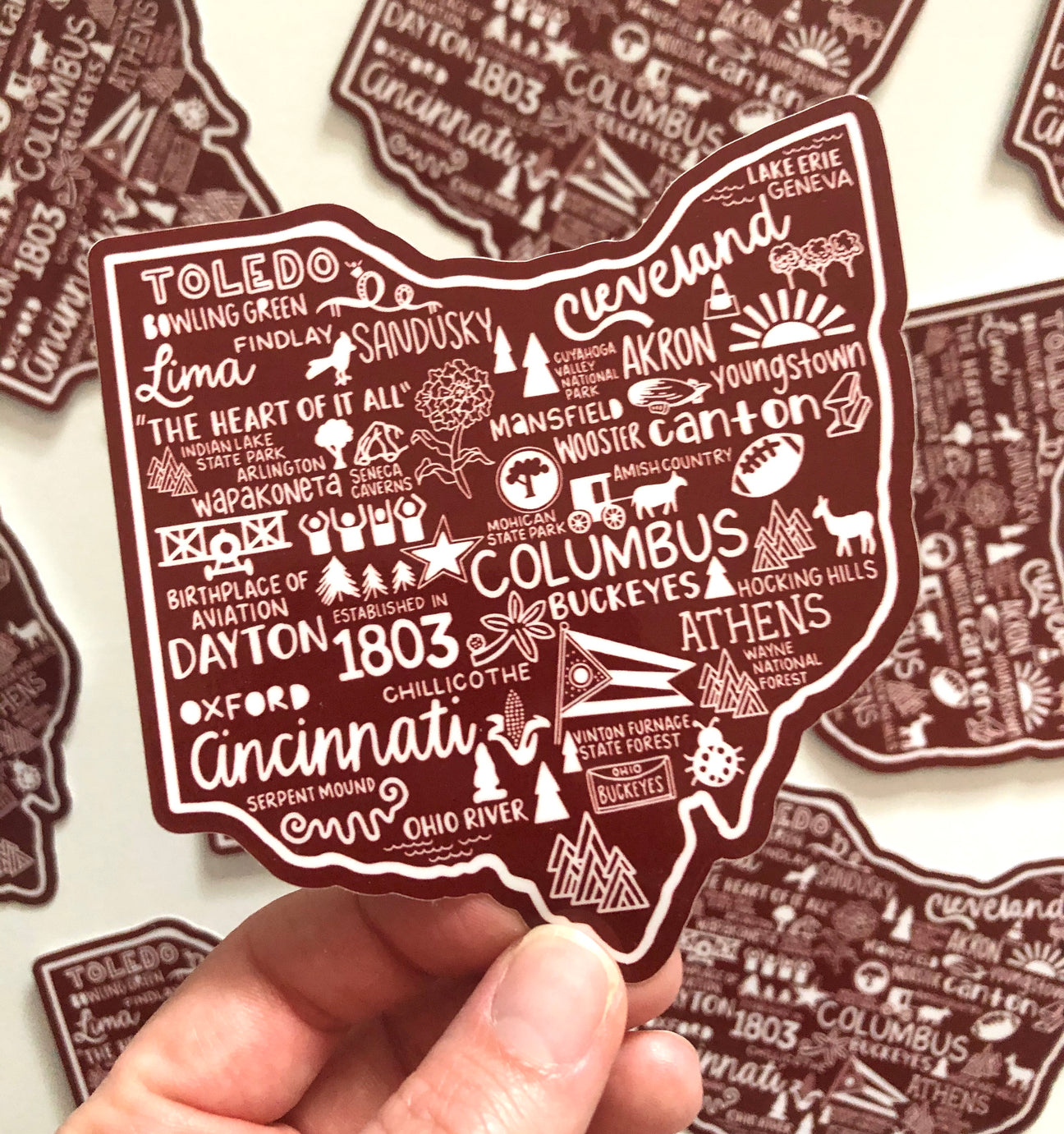 Ward Map Sticker State Map Stickers – Whereabouts Shop