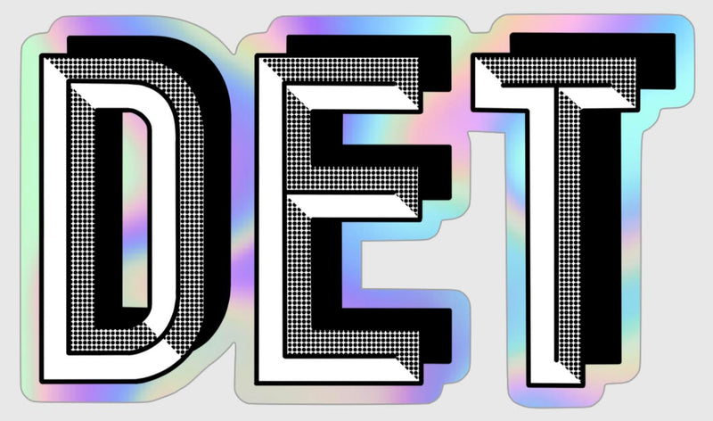 DET Detroit Holographic Sticker
