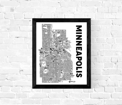 Minneapolis Street Map Print