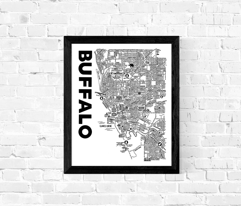 Buffalo Street Map Print