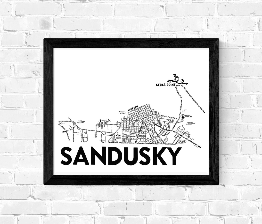 Sandusky Ohio Map Print – Whereabouts Shop Sandusky Ohio Map Print – Whereabouts Shop