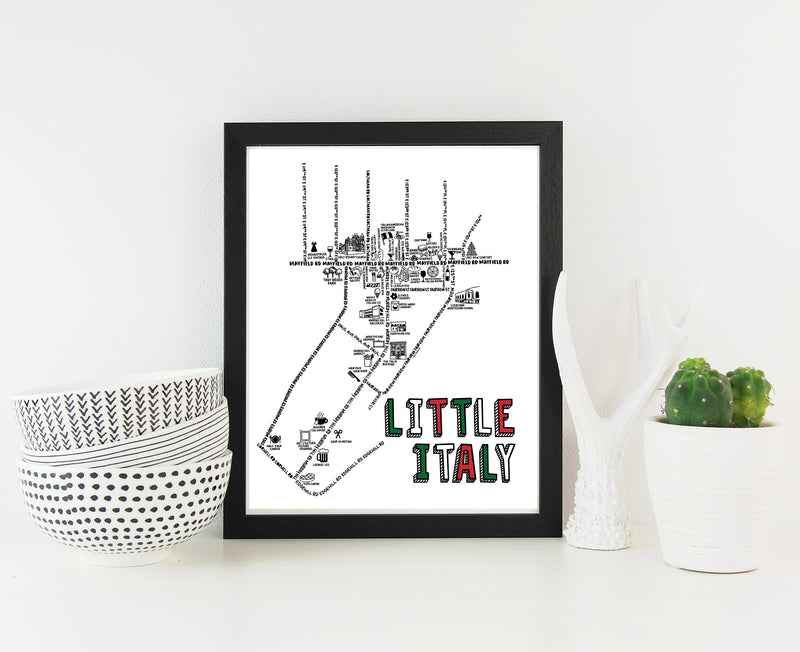 Little Italy Map Print