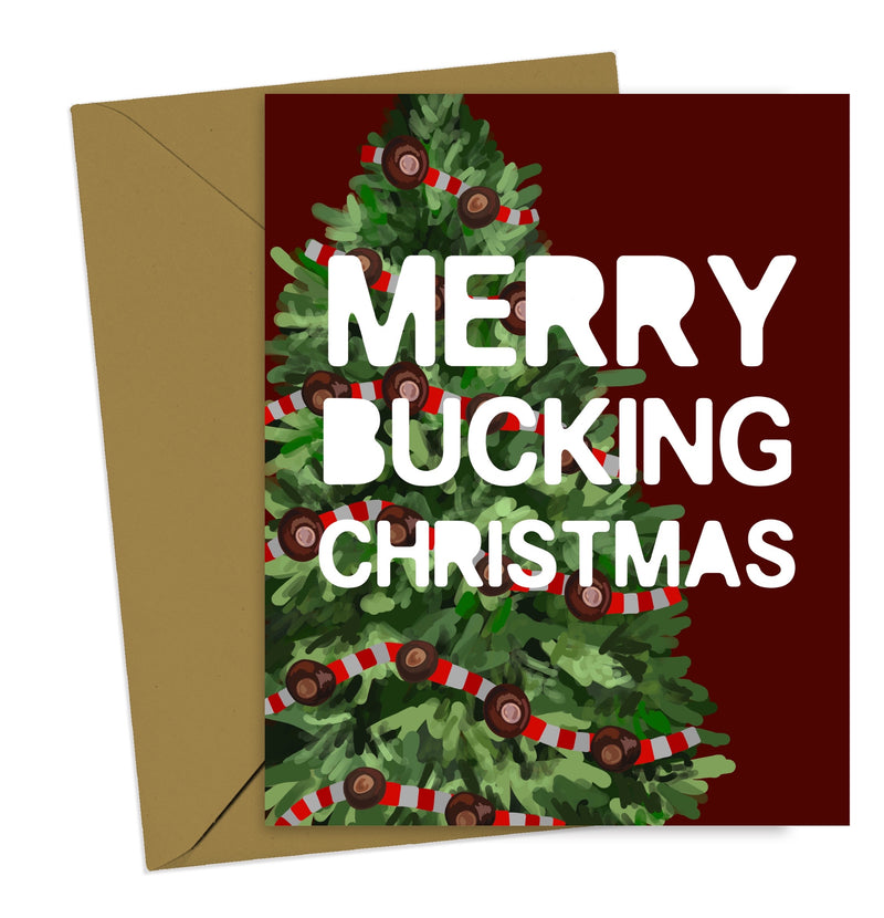 Merry Bucking Christmas Card