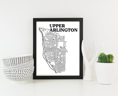 Upper Arlington Ohio Map Print