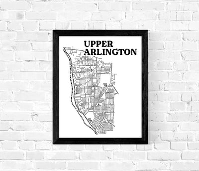 Upper Arlington Ohio Map Print