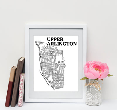 Upper Arlington Ohio Map Print