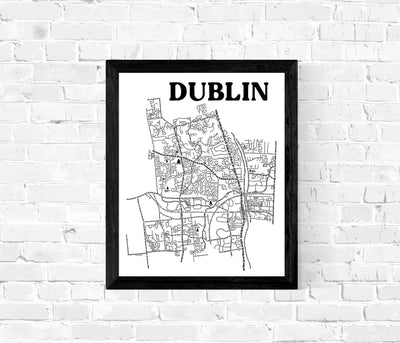 Dublin Ohio Map Print