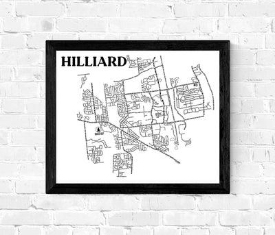 Hilliard Ohio Map Print