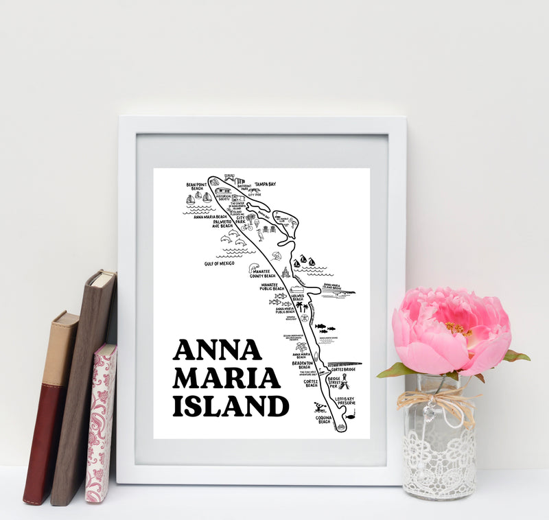 Anna Maria Island Map Print