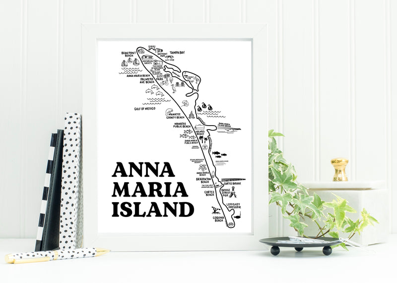 Anna Maria Island Map Print