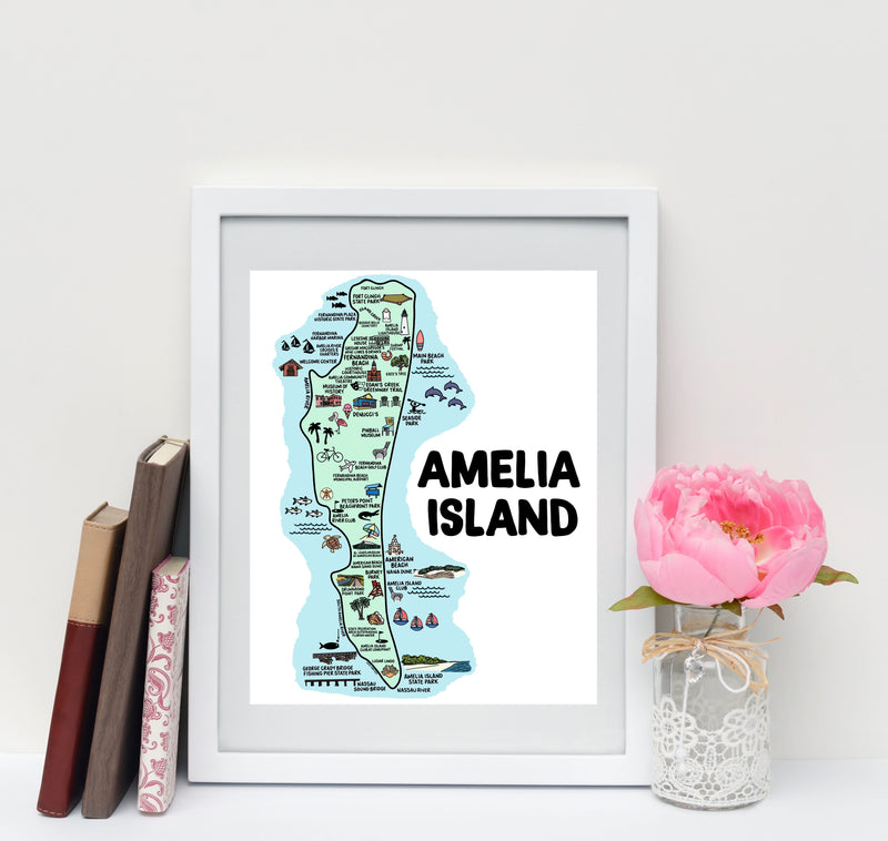 Amelia Island Map Print