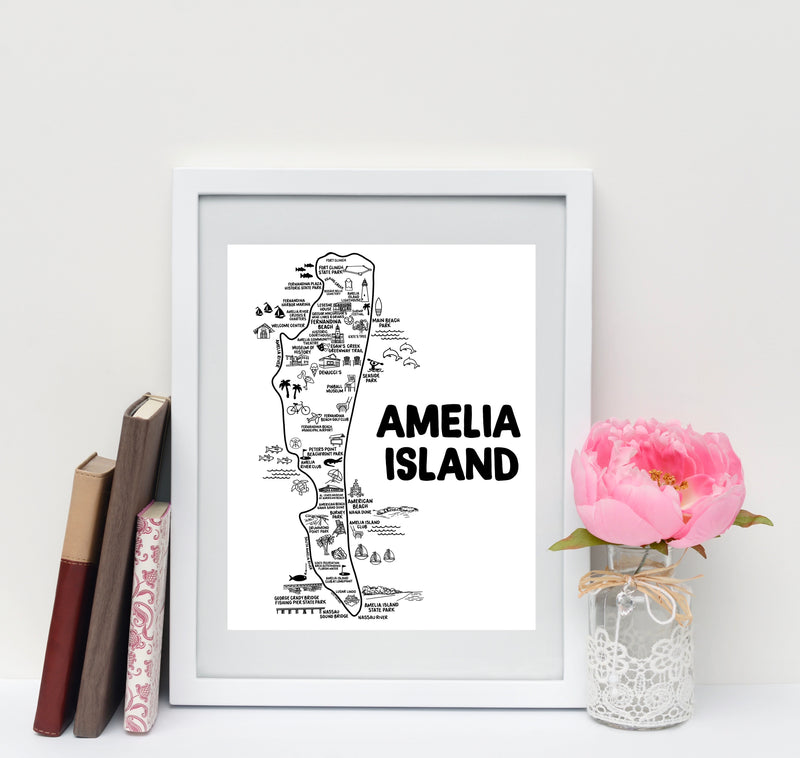 Amelia Island Map Print