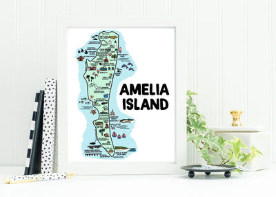 Amelia Island Map Print