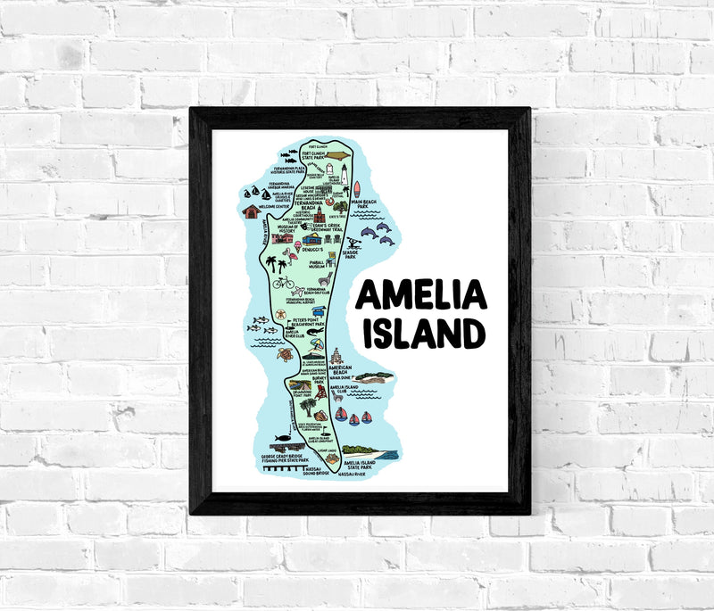 Amelia Island Map Print