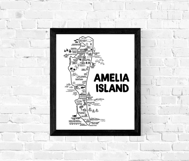 Amelia Island Map Print