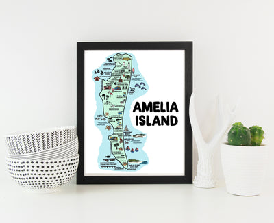 Amelia Island Map Print