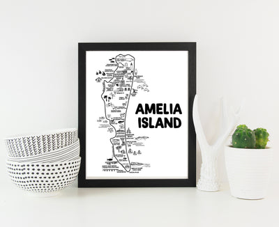 Amelia Island Map Print