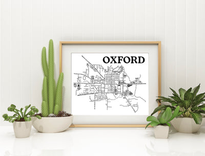 Oxford Ohio Map Print