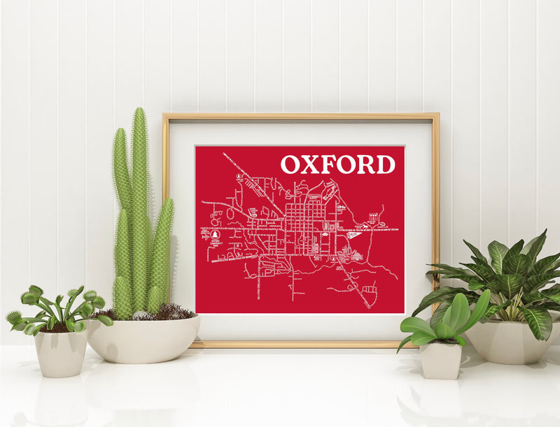 Oxford Ohio Map Print