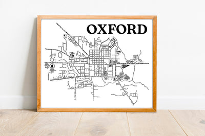 Oxford Ohio Map Print