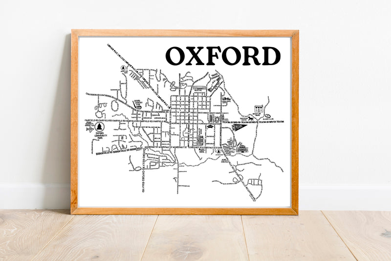 Oxford Ohio Map Print